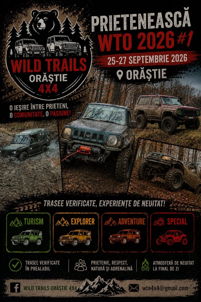 Afiș Prietenească WTO 2026 #1 — Wild Trails Orăștie